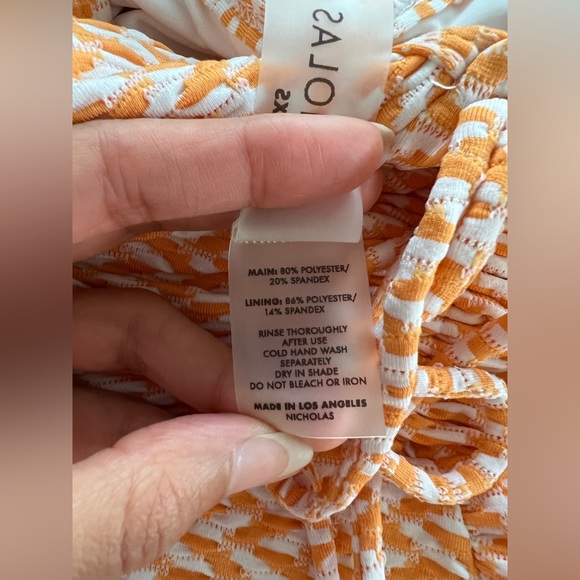 Nicholas Swim One Piece Orange/White XS (NWOT) - Picture 6 of 11